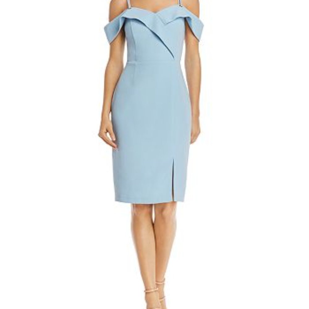 Adelyn Rae Shelby Cold Shoulder Dress - Light Blue - Picture 2 of 6
